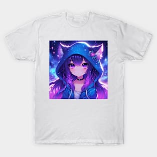 Galaxy Anime Girl T-Shirt